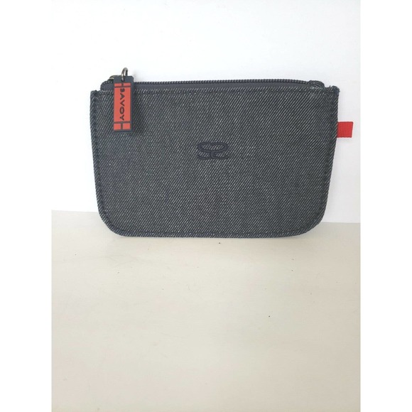 SAVOY Denim Purse Key Blue Small Pouch Case Card Wallet 4x6 Slim Quality Great - Picture 1 of 6